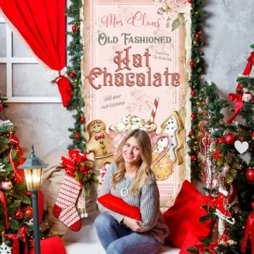 GREHUMOR Pink Christmas Door Cover for Festive Decor