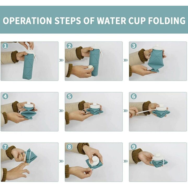 Collapsible Water Bottle - Durable & Leakproof 20oz