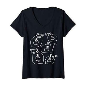 Womens Alastair's Crazy Bears! V-Neck T-Shirt