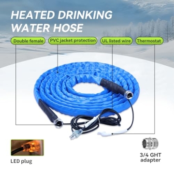 RVMATE 25FT Heated Water Hose for RVs and Campers