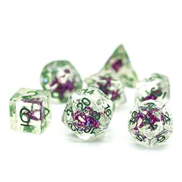 Stylish UDIXI 7PCS DND Dice Set for All RPG Games