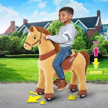 PonyCycle Plush Interactive Riding Horse for Kids Ages 4-8