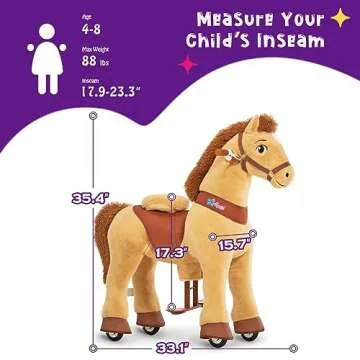 PonyCycle Plush Interactive Riding Horse for Kids Ages 4-8