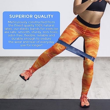 Pink Resistance Bands Set - 5 Levels for Yoga Pilates Rehab