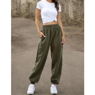 Stylish High Waisted Women's Sweatpants Breathable Comfort