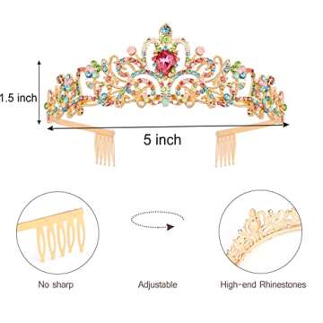 Velscrun Birthday Girl Tiara, Crown for Girls, Princess Crown with Birthday Sash, Birthday Girl Headband, Birthday Crowns Tiara for Women, Happy Birthday Decorations Party Supplies Gifts