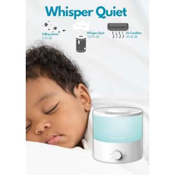 MegaWise Ultrasonic Cool Mist Humidifier SK7620 - 1.5L Capacity, Whisper-Quiet Operation, Adjustable Mist Output, Auto Shut-Off - Ideal for Home, Office, Baby Room, and Bedroom
