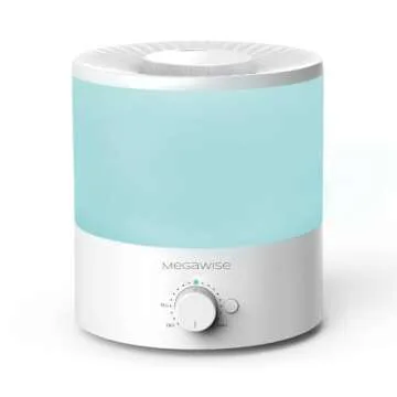 MegaWise Ultrasonic Cool Mist Humidifier SK7620 - 1.5L Capacity, Whisper-Quiet Operation, Adjustable Mist Output, Auto Shut-Off - Ideal for Home, Office, Baby Room, and Bedroom