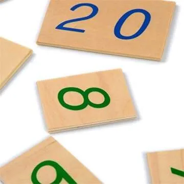 Montessori Wooden Number Cards 1-9000 for Kids