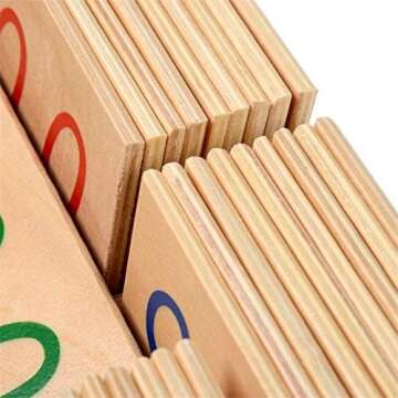 Montessori Wooden Number Cards 1-9000 for Kids