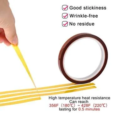 Tondiamo Heat Resistant Gloves with Silicone Bumps and 3 Rolls 10mm x 33m 108 ft Heat Press Tape for Hair Styling