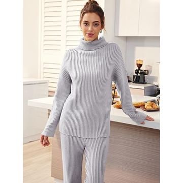 LILLUSORY Women 2 Piece Cozy Lounge Set for Winter