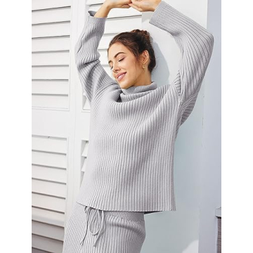 LILLUSORY Women 2 Piece Cozy Lounge Set for Winter