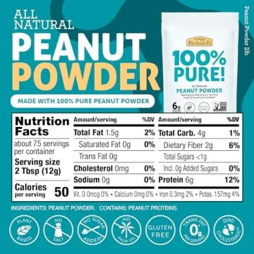 Crazy Richard's All-Natural Peanut Butter Powder 2 Pound Bag