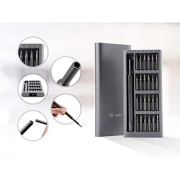 Xiaomi Mijia Wiha Daily Use Screwdriver Kit 24 Precision Magnetic Bits Alluminum Box Screw Driver