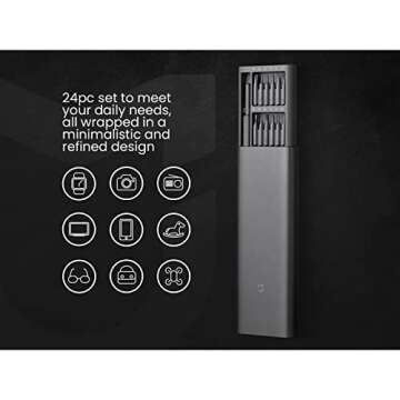 Xiaomi Mijia Wiha Daily Use Screwdriver Kit 24 Precision Magnetic Bits Alluminum Box Screw Driver