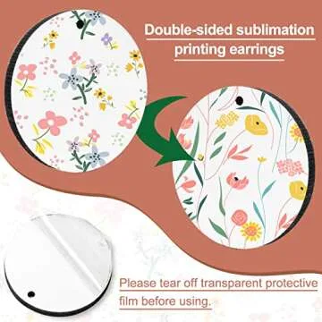 Whaline Sublimation Blank Earrings for DIY Projects - 50Pcs