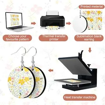 Whaline Sublimation Blank Earrings for DIY Projects - 50Pcs
