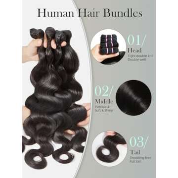 Buy Popvibes Body Wave Human Hair Extensions Today