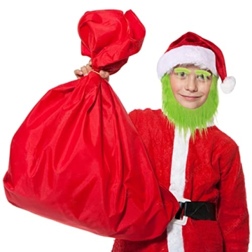 Q1nopo 3PCS Green Christmas Monster Cosplay Set