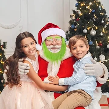 Q1nopo 3PCS Green Christmas Monster Cosplay Set