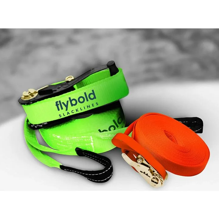 FlyBold Slackline Kit - 57ft Line with Accessories