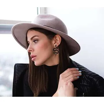 INENIMARTJ Snake Dangle Earrings for Women, Boho Statement Snake Earrings, Punk Gothic Personality Snake Dangle Drop Earrings vintage Animal Serpent Jewelry. (G)