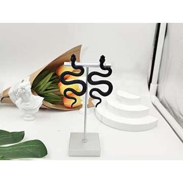 INENIMARTJ Snake Dangle Earrings for Women, Boho Statement Snake Earrings, Punk Gothic Personality Snake Dangle Drop Earrings vintage Animal Serpent Jewelry. (G)