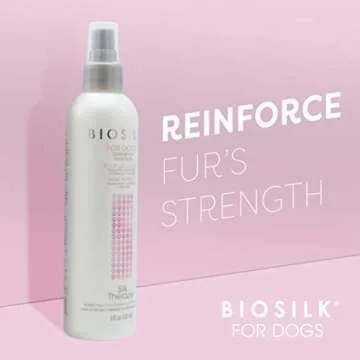 BioSilk for Dogs Silk Therapy Detangling Plus Shine Protecting Mist for Dogs | Best Detangling Spray for All Dogs & Puppies for Shiny Coats and Dematting | 8 Oz - Pack of 2,white