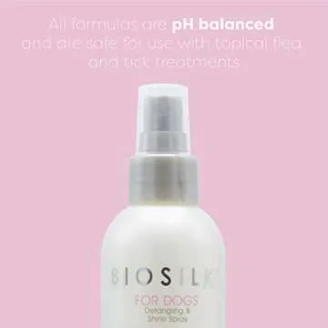 BioSilk for Dogs Silk Therapy Detangling Plus Shine Protecting Mist for Dogs | Best Detangling Spray for All Dogs & Puppies for Shiny Coats and Dematting | 8 Oz - Pack of 2,white