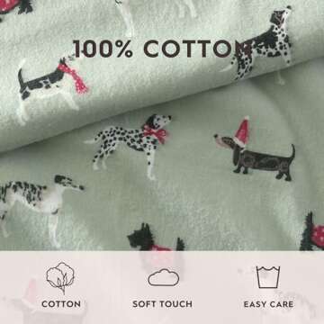 Laura Ashley Full Cotton Flannel Sheet Set for Cozy Comfort