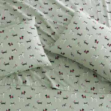 Laura Ashley Full Cotton Flannel Sheet Set for Cozy Comfort