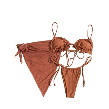 Stunning Triangle Bikini with Mesh Cover-Up