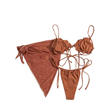 Stunning Triangle Bikini with Mesh Cover-Up