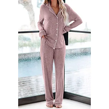Aamikast Women's Soft Modal Pajama Set Cozy Sleepwear