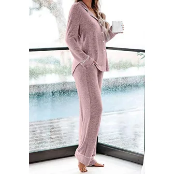 Aamikast Women's Soft Modal Pajama Set Cozy Sleepwear