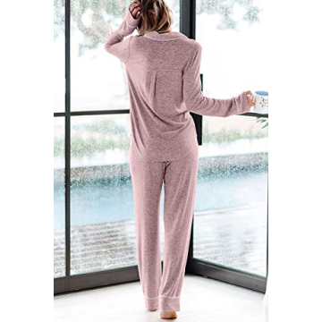 Aamikast Women's Soft Modal Pajama Set Cozy Sleepwear