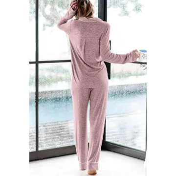 Aamikast Women's Soft Modal Pajama Set Cozy Sleepwear