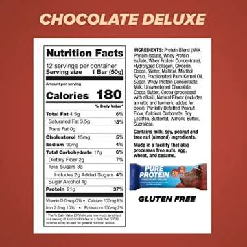 Pure Protein Chocolate Deluxe Bars - High Protein Treats