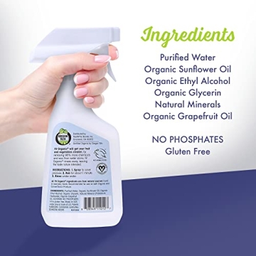 FIT Organic Vegetable & Fruit Wash - USDA Certified Organic 12 Oz