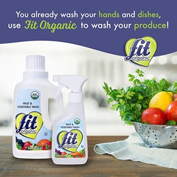 FIT Organic Vegetable & Fruit Wash - USDA Certified Organic 12 Oz