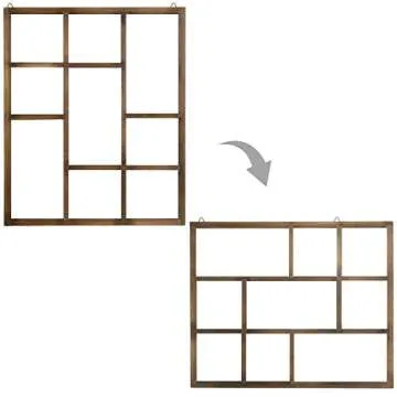 MyGift Rustic Wood Shadow Box - Versatile Display Shelf