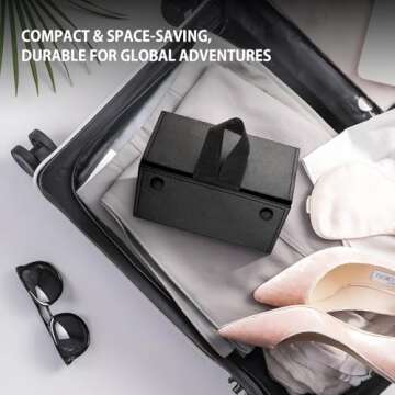 SZYMWS Sunglasses Case Organizer 5 Slot Travel Glasses Case Multiple Sunglasses Holder Organizer Eyeglasses Storage Box (Black+Red)