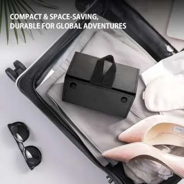 SZYMWS Sunglasses Case Organizer 5 Slot Travel Glasses Case Multiple Sunglasses Holder Organizer Eyeglasses Storage Box (Black+Red)