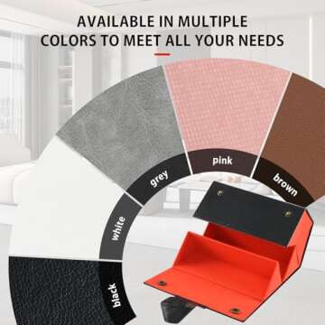 SZYMWS Sunglasses Case Organizer 5 Slot Travel Glasses Case Multiple Sunglasses Holder Organizer Eyeglasses Storage Box (Black+Red)