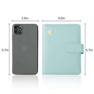 Melsbrinna Rfid Passport Holder for Travel women/Men, Cute Passport Wallet Rfid Blocking Card Slots, Rfid Passport Cover/CaseTravel Wallet, Passport Book Holder (1, Green1)