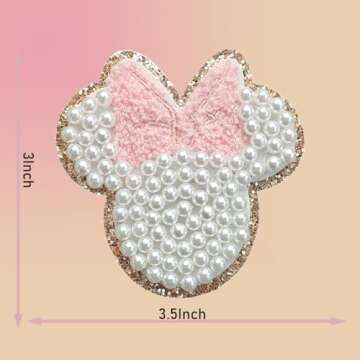 Jefuzh Pearls Embroidered Patch for Clothes and Accessories
