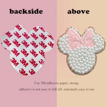 Jefuzh Pearls Embroidered Patch for Clothes and Accessories