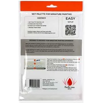 Redgrassgames Everlasting Wet Palette for Miniature Painting and Acrylic Paints - Painter Lite 8.9" - Keeps Paint Fresh, Approved by Pro Painters - Painting Palette with Lid, Seal, 50 Sheets, 2 Foams