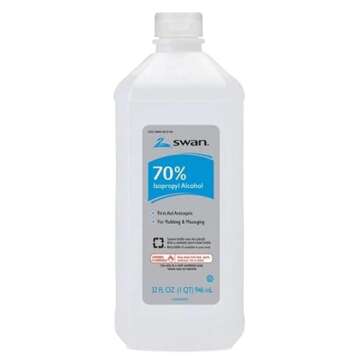 Swan 70% Rubbing Alcohol, 32 Fl oz (Pack of 4)
